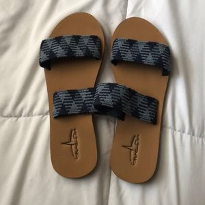 Never been worn blue finn sandals